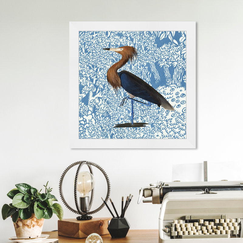 «Bird Pose», reproduction d'art mural, Blanc, H 14 po x l 14 po x P 0,5 po