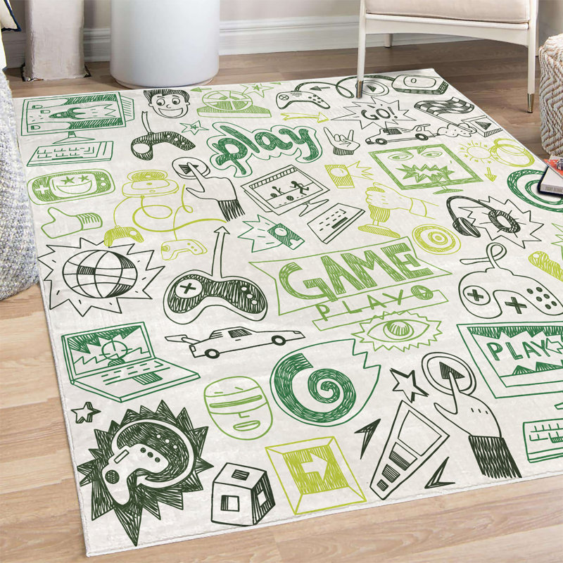 Tapis décoratif Zlatkus, Rectangle 4 pi x 5 pi 5 po