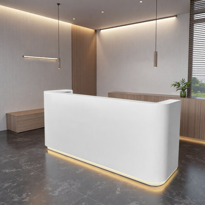 Réception pour bureau moderne avec tiroirs verrouillables et armoire de rangement multifonctionnelle Isabel