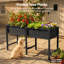 Lit de jardin surélevé toutes saisons avec pattes et trous de drainage - jardinière pour jardin d'extérieur 72 x 30 x 24 po - Jardiniers pour fleurs de légumes (noir)-124579459-121707068