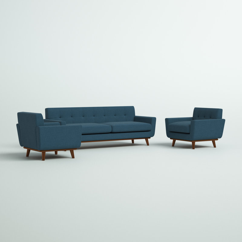 Modway Engage Armchairs and Sofa, Azure Polyester Blend