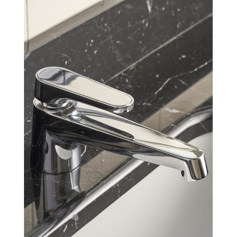 Twenties Single Hole Bathroom Faucet with Drain Assembly, Chrome