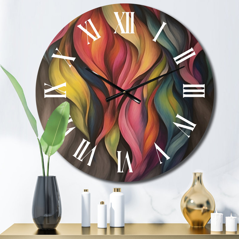 Horloge murale rétro aquarelle, Petit
