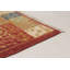 Tapis de zone en laine rouge 4 pi 1 po x 5 pi 10 po one-of-kind à la main-noué la new age shalimar Céline