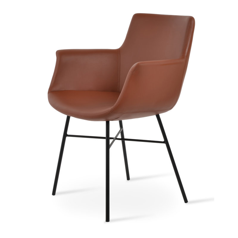 Fauteuil Bottega, Noir, Cannelle