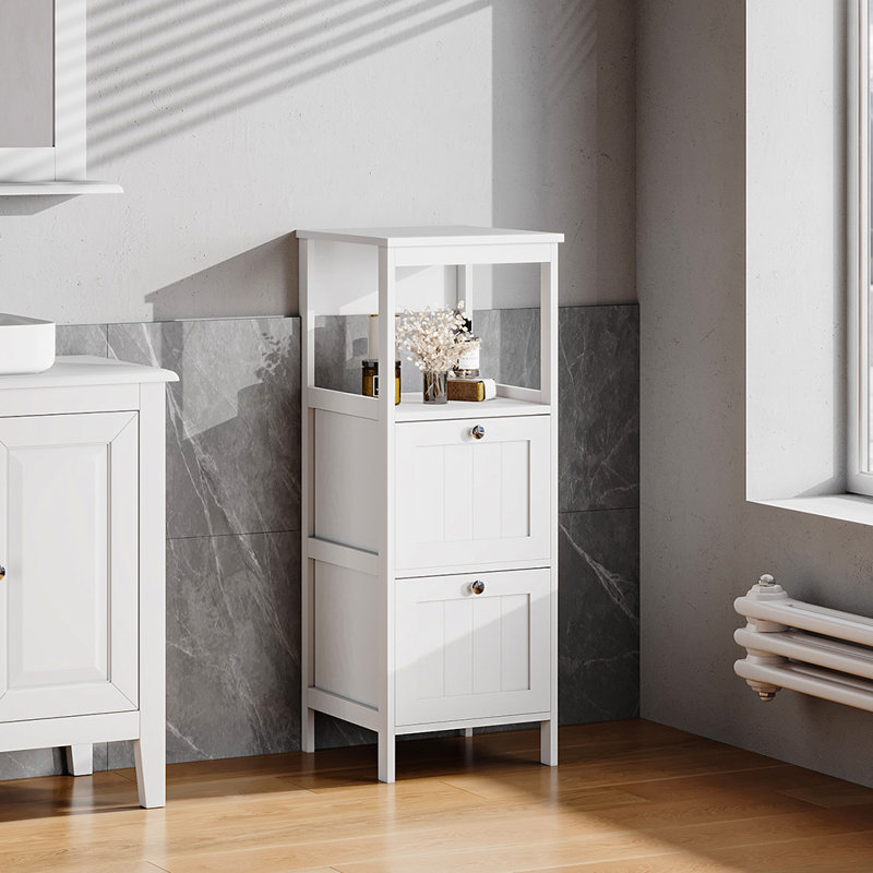 Huber Freestanding Bathroom Cabinet, White