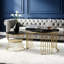 70Cm Nesting Coffee Tables (Set Of 2), Glam Round Tables With Top & Gold Cage Frame-827885205
