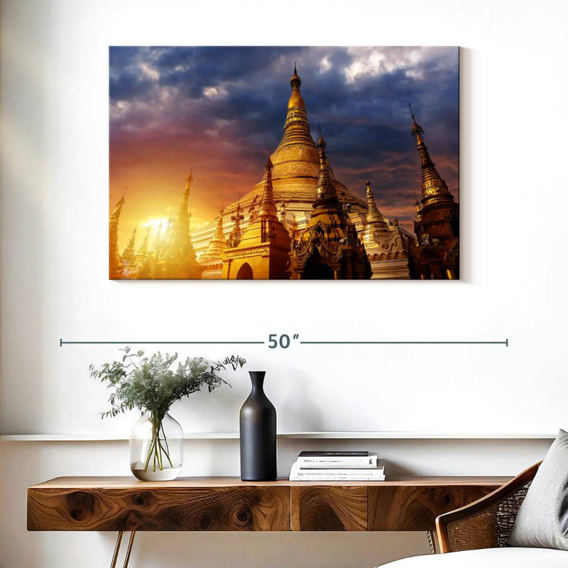 Adella Shwedagon Golden Temple, H 26 po x l 39 po