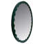 Miroir rond Santosh vert chasseur brillant festonné-449789078