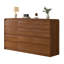 Commode 12 tiroirs pour chambre à coucher 63 po - Commode en bois incurvée anti-collision, commode Mid Century pour placard avec texture naturelle et fentes pré-intégrées pour meuble télé, salon, chambre de bébé