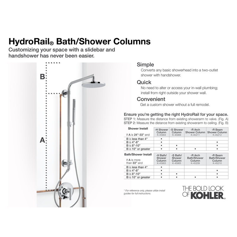 Hydrorail -S Bath and Shower Column, Vibrant Brushed Nickel