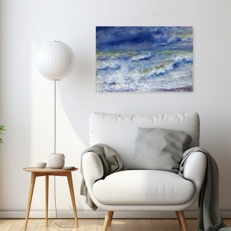 La Vague 1879 Classic Contemporary Coastal Wall Art Print by Pierre-Auguste Renoir - Wrapped Canvas Print