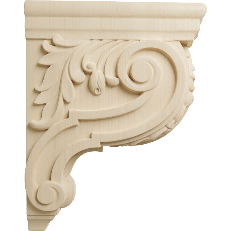 Corbeau Hudson Acanthus, H 10 po x l 3 po x P 7,75 po, Hévéa