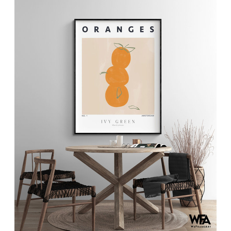 Orange Peel Illustration Decor Idea, Citrus Poster Print, Breakfast Inspired Artwork, Healthy Snack Kitchen Weight Loss Clinic Decor