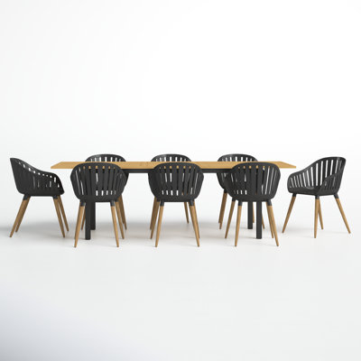 Anautica 94" Eucalyptus Patio Dining Set