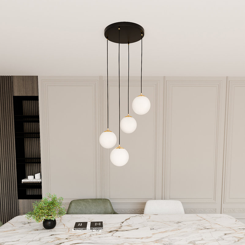 Pawel 4 - Light Cluster Pendant, Black