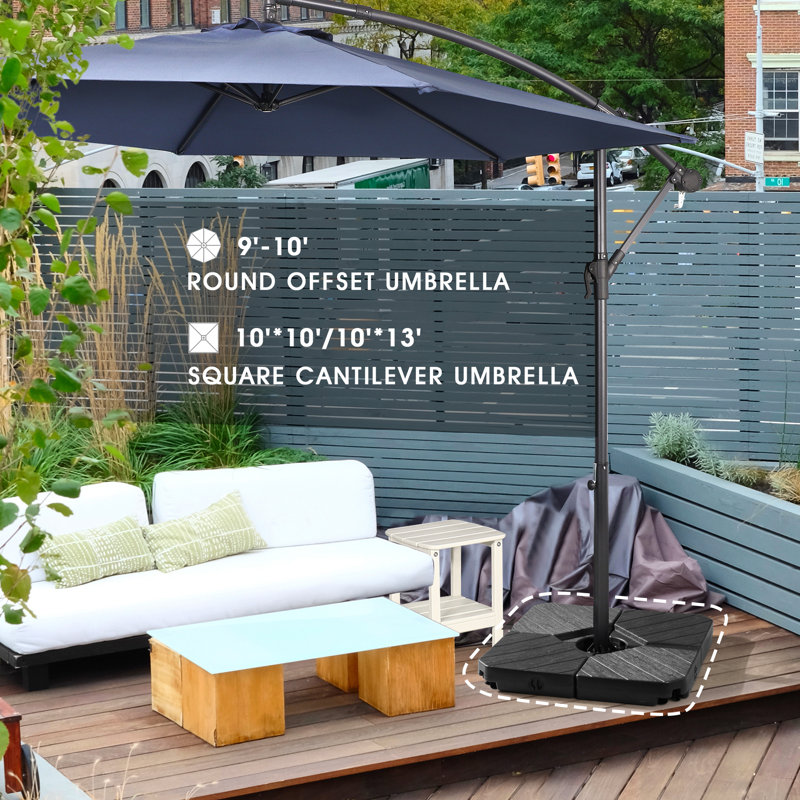 8.1kg Plastic Free Standing Umbrella Base, Black