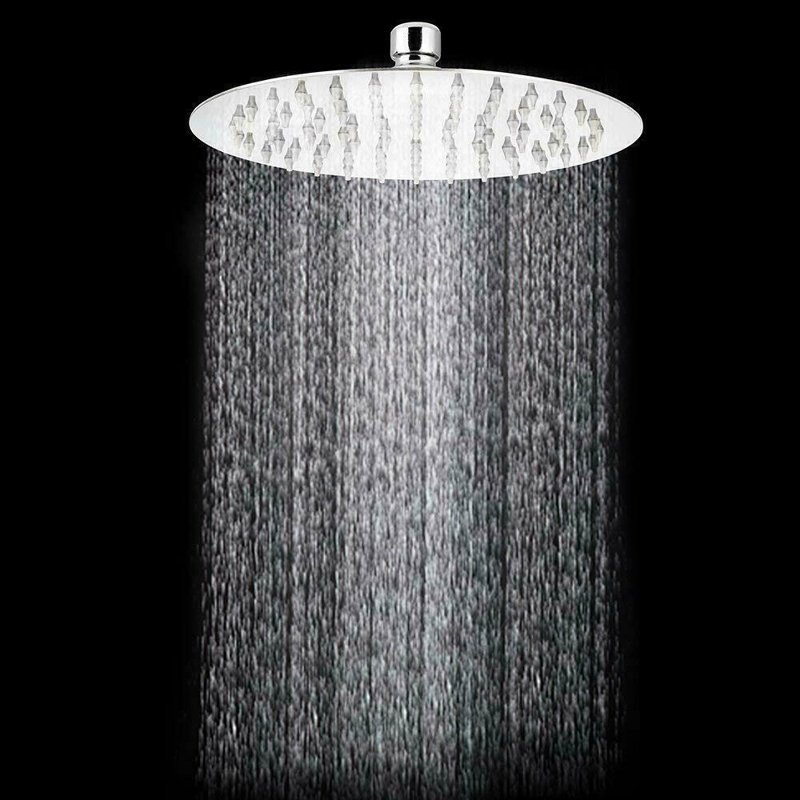 Rain Fixed Shower Head 1.8 GPM GPM with Self-Cleaning