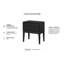 Table de chevet moderne en bois de poivre noir avec 2 tiroirs de rangement - placages d'orme durable | idée cadeau