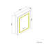 50mm W 70mm H Medicine Cabinet Mirror 3 Adjustable