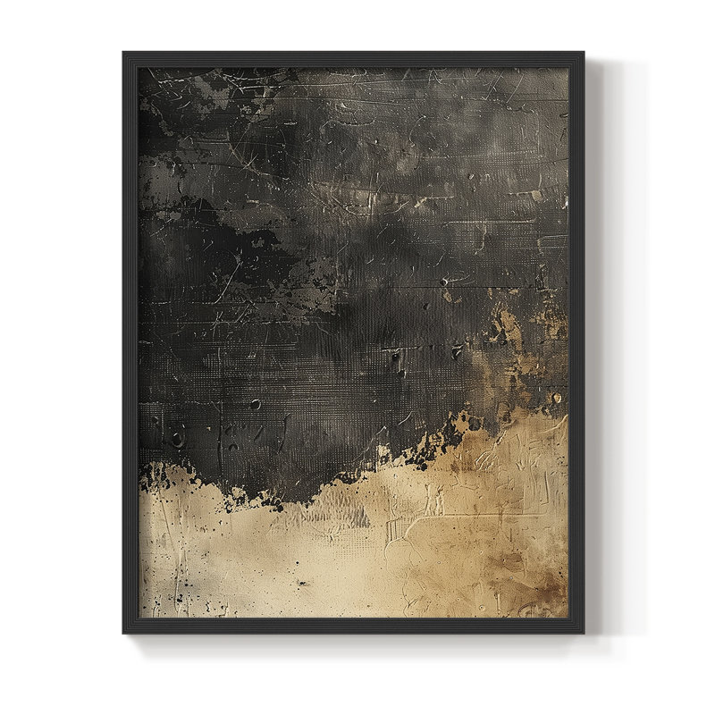 ABSTRACT Series CECXLII - Impression encadrée de qualité supérieure - Prêt à être accroché - Aucun clou requis, Cadre noir