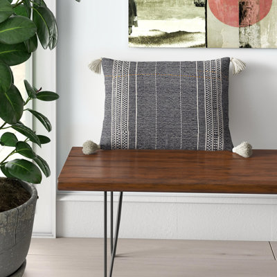 Coussin lombaire rectangulaire en mélange de coton Gordon