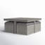 Table basse carrée en bois massif Shaw