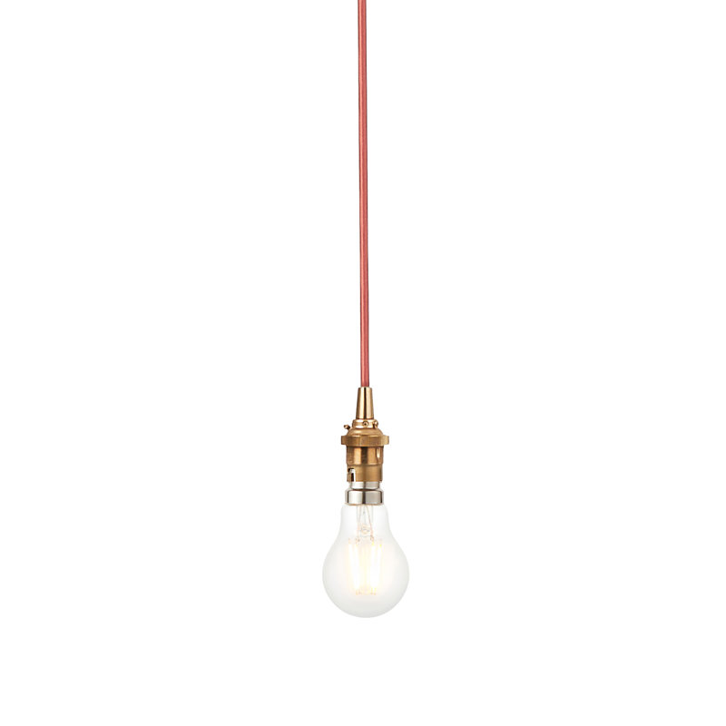 Eltham Cable Set finished in Br Aged Brass, Red