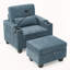 Canapé inclinable simple avec dossier réglable manuellement-1184561623