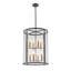 Lustre cylindrique 8 lumières à 2 niveaux 8 lumières