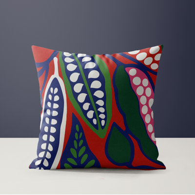 Anise Microsuede Square Throw Pillow