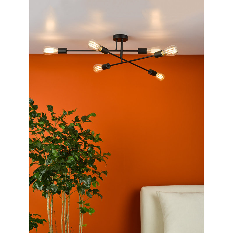 Winside Semi Flush Mount, Black