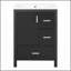 Meuble-lavabo moderne de 24 pouces avec lavabo en céramique, porte à fermeture en douceur et plusieurs options de rangement pour les petits espaces-129488792
