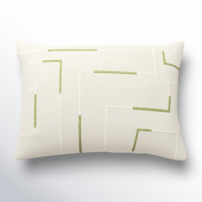 Odile Geometric Cotton Lumbar Throw Pillow