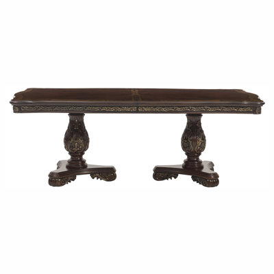 Beautiful Traditional Design 1Pc Rectangular Dining Table With 2X Extension Leaf With Tipping