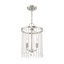 Luminaire suspendu cylindrique à 2 lumières avec accents de cristal