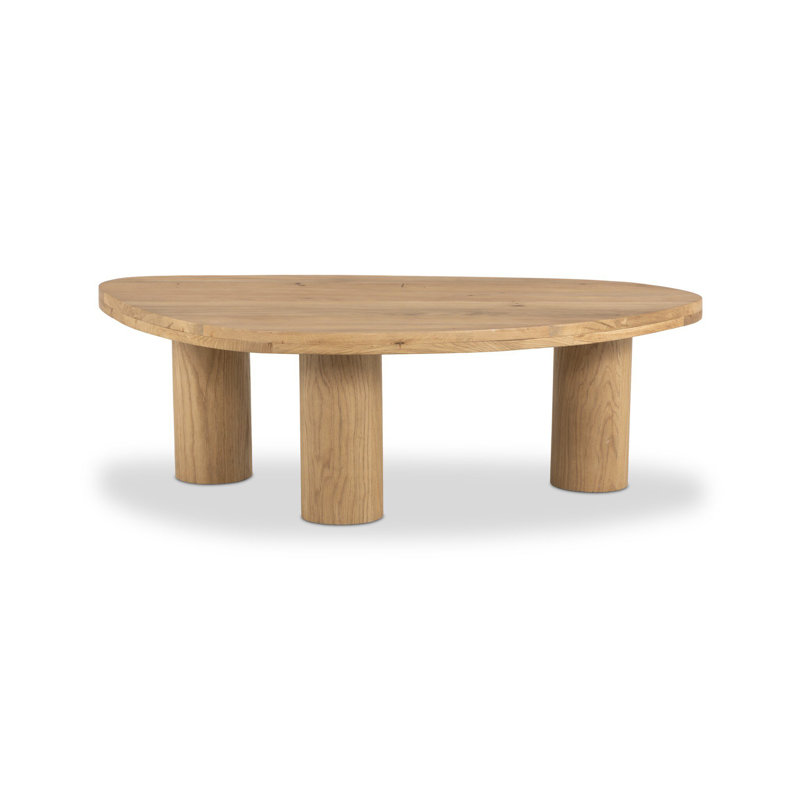Zion Coffee Table - Small Table - Merlot, Natural Oak, 15" H x 25.5" L x 36" W