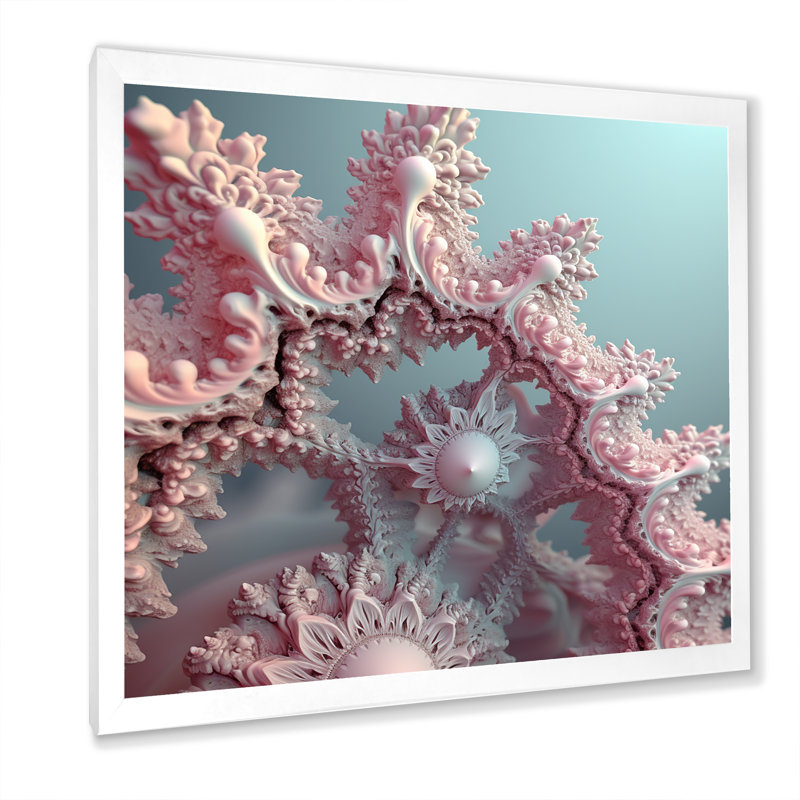Fractal Pastel Universe sur toile, H 24 po x l 24 po x P 1 po, Cadre simple blanc