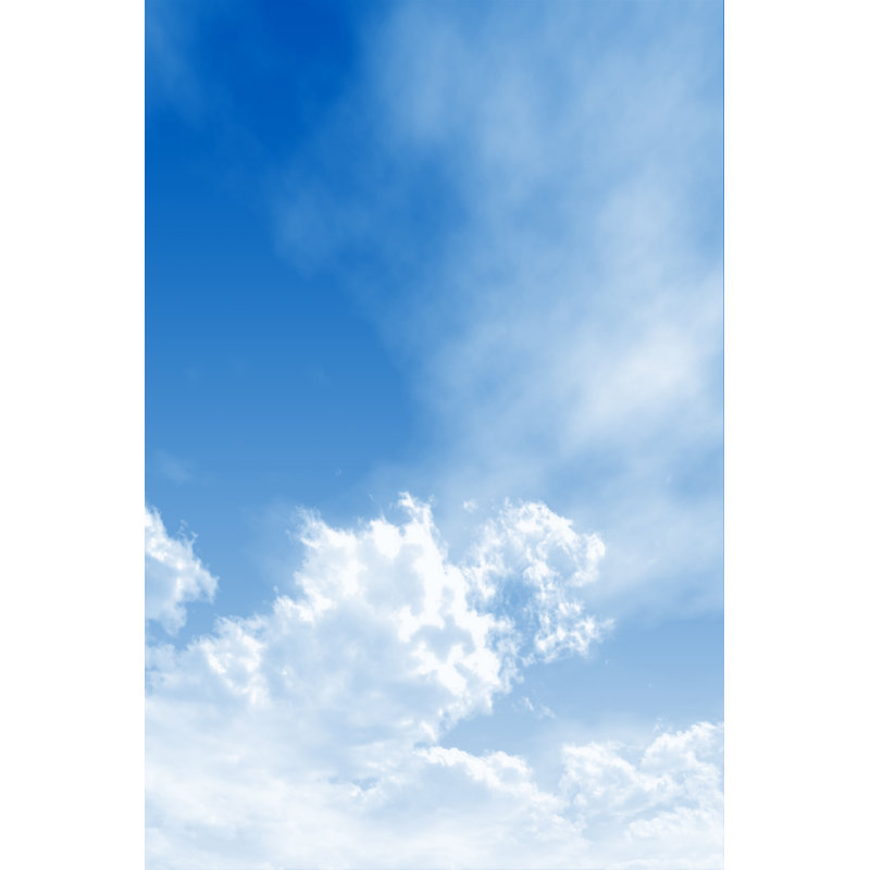 Beautiful Sky with White Clouds by Csondy, 12" H x 8" W