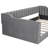 Gray Upholstered Twin XL Velvet Daybed With Storage Pocket-717721698