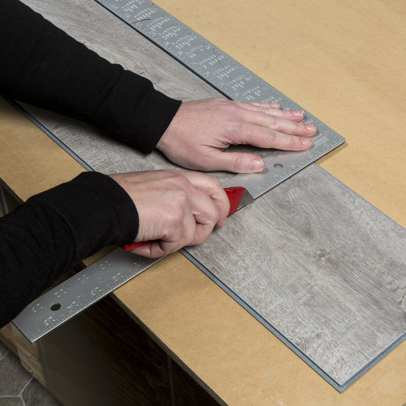 Palisade 47.7 in. x 7.2 in. Interlocking Vinyl Waterproof Wall Planks, Gray Oak