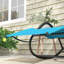 Chaise berçante pour pelouse, méridienne Zero Gravity, bleu pour patio, jardin, piscine avec coussin de jardin