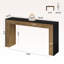 Table de bar à hauteur de comptoir industrielle moderne de 63 po avec base stable, unité de bar étroite en bois minimaliste pour cuisine, salon, pub, brun et noir