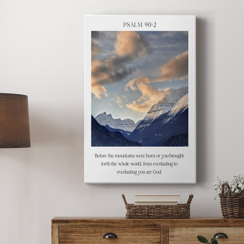 Psaumes 90: 2 - Cavas de galerie sur mesure, H 36 po x l 24 po