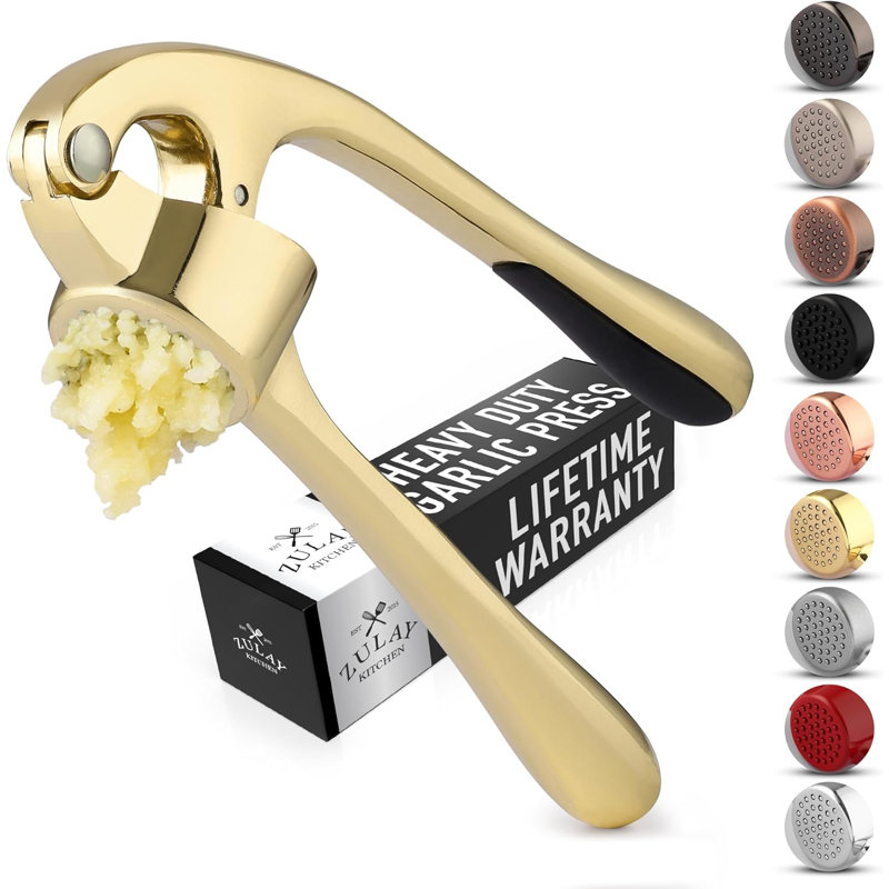 Zulay Kitchen Premium Garlic Press, Gold