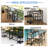 2-Person Outdoor Dining Set with Shelves and Cushions