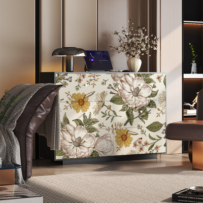 Armoire décorative élégante en bois de pin