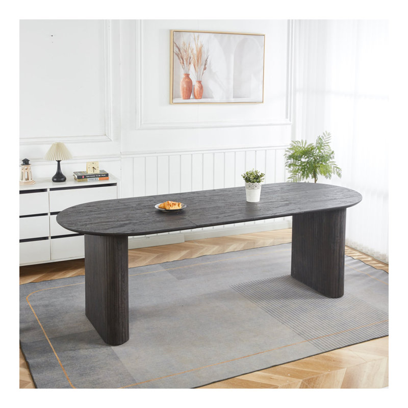 Table extensible, table à manger, table de bureau, table basse, panneau de fibres à densité moyenne, Noir