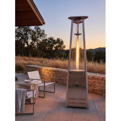 Chauffe-terrasse Lava Heat Italia Lava Lite - Acier inoxydable, propane liquide (paquet plat)