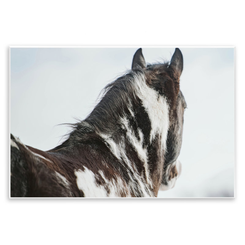 Plaque murale «Winter Herd Horse» par Amy Carroll, H 10 po x l 15 po